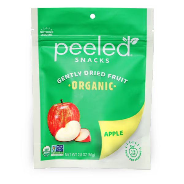 Organic Dried Apple 2.8oz, PK12, Peeled Snacks, Mfr#: 10185889000666